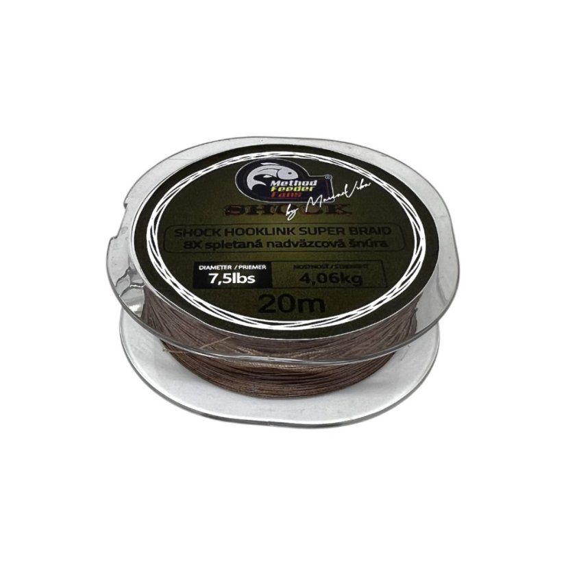 SHOCK HOOKLINK & BRAID 8x - Priemer: 7,5lb 20m 4,06kg