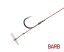 Feedrový nadväzec Delphin Proxi 8 Quickstop / 6ks - Veľkosť: Nadväzec Delphin Proxi Quickstop / 6ks | 8cm / 0,10mm / BARB #8