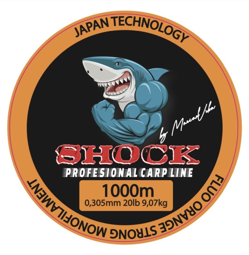 Vlasec Shock FLUO ORANGE STRONG - Priemer: 0,325mm 22lb 9,97kg