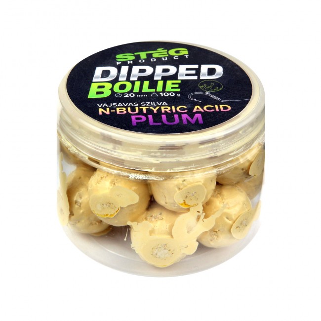 Stég Dipped boilies 100g 20mm - Príchuť: Strawberry - Halibut