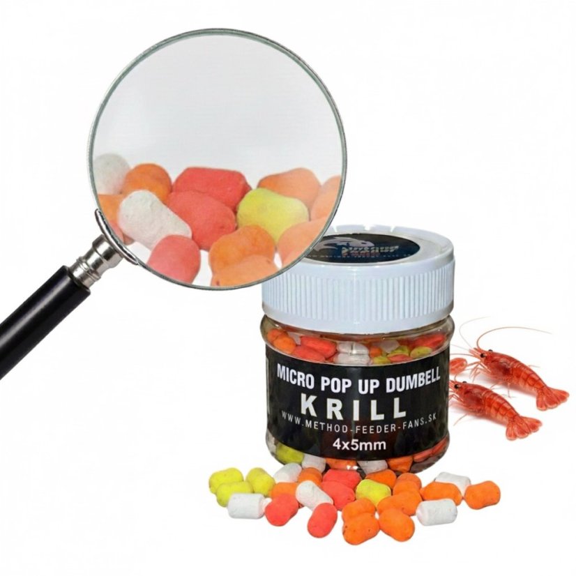 Micro POP UP  Dumbell 4mm x 5mm - Príchuť: Krill - Krill