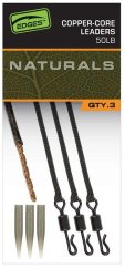 Fox Montáž Edges Naturals Copper Core Leaders 3 ks