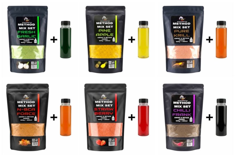 Method Mix SET 600g + 200ml - Príchuť: Set 6 príchutí 🍍🍓🧄🦐🌶️🧈 -25%