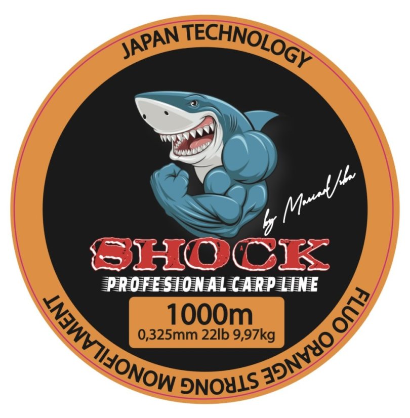 Vlasec Shock FLUO ORANGE STRONG - Priemer: 0,325mm 22lb 9,97kg