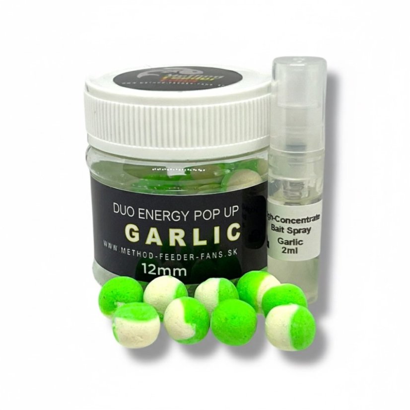 Duo Energy Pop Up 12mm 50ml + SPRAY 2ml - Príchuť: Garlic - Cesnak