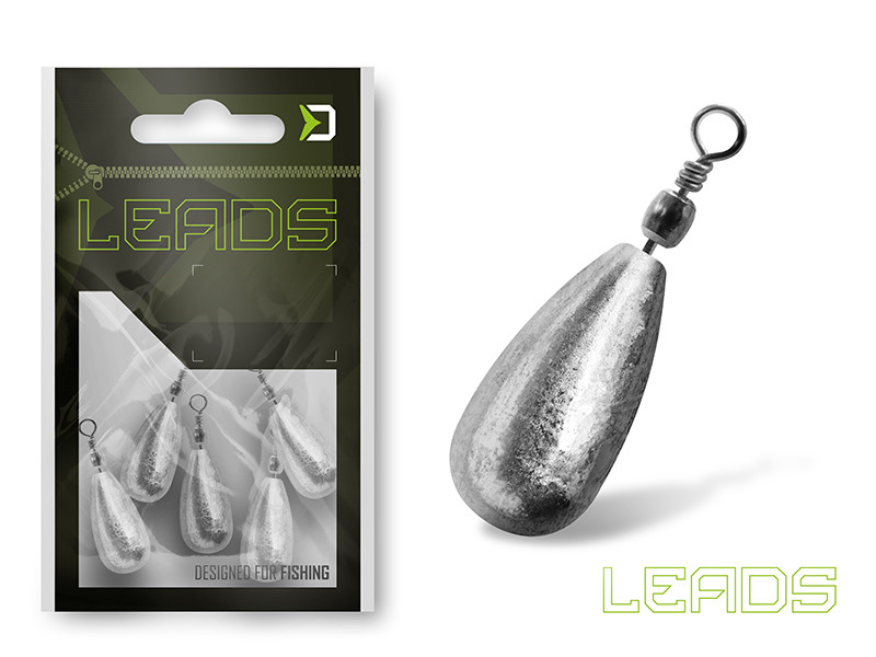 Delphin LEADS Hruška s obratlíkom / 10ks - Gramáž: 5g