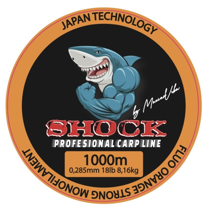 Vlasec Shock FLUO ORANGE STRONG - Priemer: 0,325mm 22lb 9,97kg