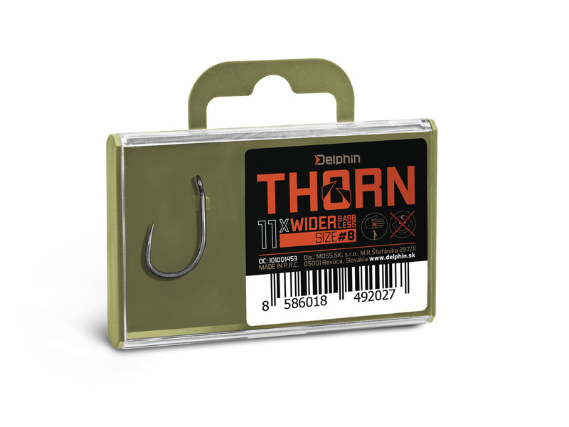 Delphin THORN Wider BarbLESS 11x háčik bez protihrotu - Veľkosť: 	Delphin THORN Wider BarbLESS 11x #6