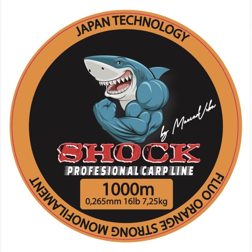 Vlasec Shock FLUO ORANGE STRONG - Priemer: 0,325mm 22lb 9,97kg