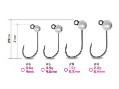 Volfrámový jig Delphin T-AREA BL / 5ks - strieborný
