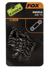 Fox obratlík edges rig swivels 20 ks veľkosť 7