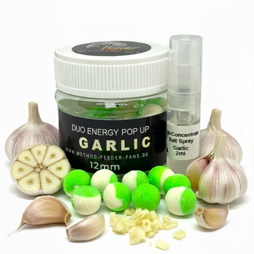 Duo Energy Pop Up 12mm 50ml + SPRAY 2ml - Príchuť: Garlic - Cesnak