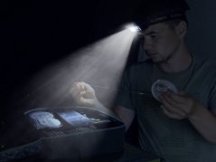 Čelová lampa Delphin MONOX