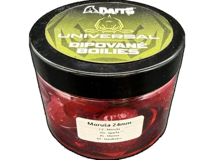 Dipovaný boilies UNIVARSAL A BAITS 24 mm - Príchuť: Moruša