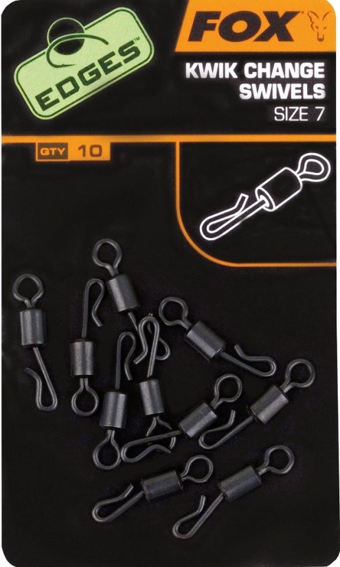 Fox Edges kwik change swivels - Veľkosť: 7