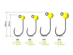 Volfrámový jig Delphin T-AREA BL / 5ks žltý