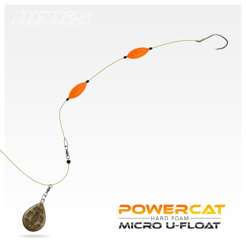 Powercat micro U-plavák - Gramáž: 10g 2ks Fluo Oranžová