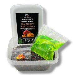 Pellet Mix SET FLUO 500g + 200ml + Worms Wafters