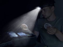 Čelová lampa Delphin MONOX