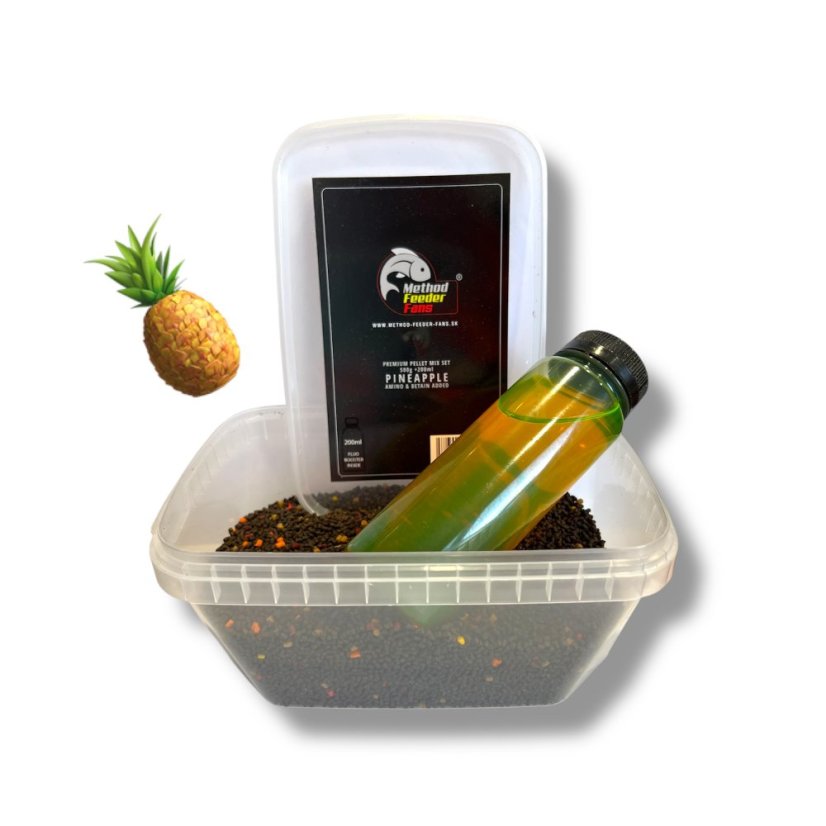 Premium Pellet Mix SET FLUO 500g + 200ml - Príchuť: Chilly - Frankfurt