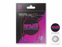 Oceľové lanko BOMB! s obratlíkom a slučkou / 49 vlákien 2ks