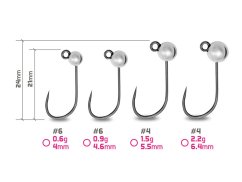 Volfrámový jig Delphin T-AREA BL / 5ks - strieborný