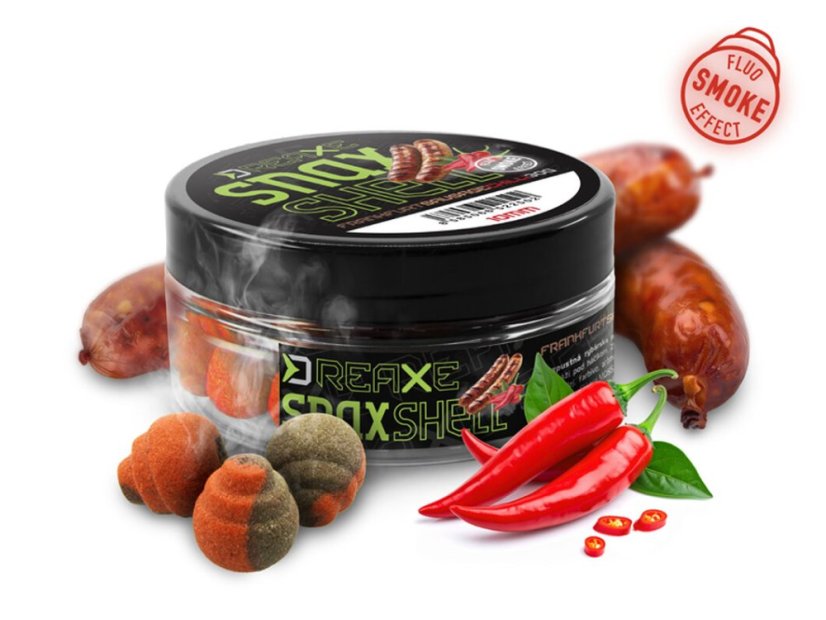 Nástraha D SNAX SHELL / Frankfurtská klobása-Chilli - Priemer: 12mm