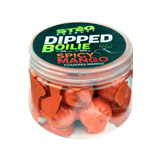 Stég Dipped boilies 100g 20mm - Príchuť: Strawberry - Halibut