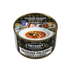 Fazuľová polievka s údeným a klobásou 400g
