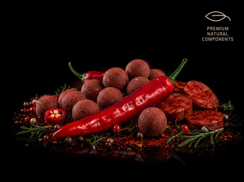 Boilies Delphin BreaX / HotHELL - Príchuť: Boilies Delphin BreaX / HotHELL | Robin red-Chilli-Fr.Klobása/24mm/300g
