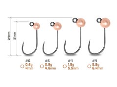 Volfrámový jig Delphin T-AREA BL / 5ks - medený